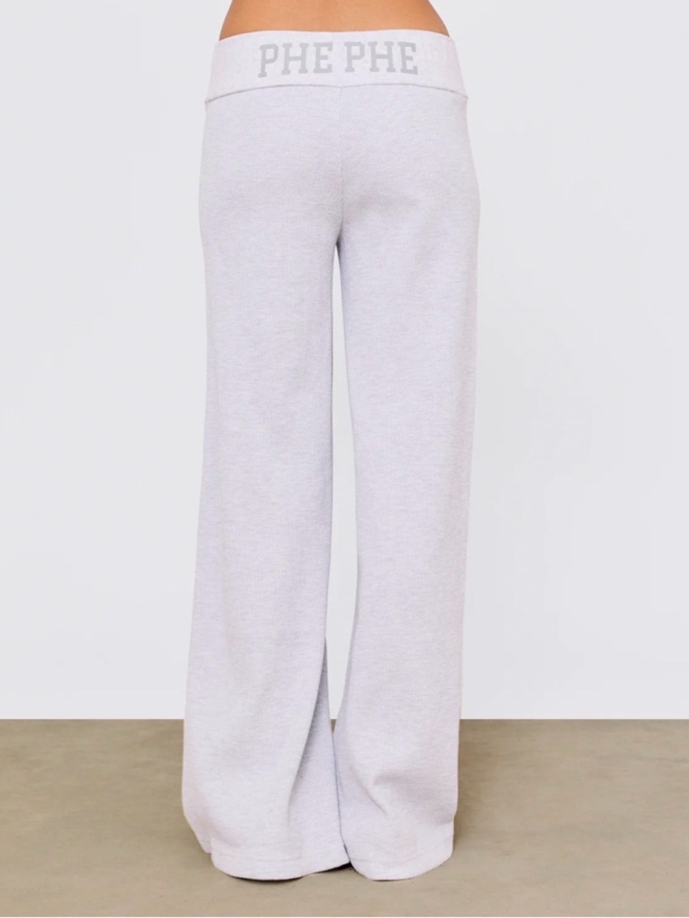 Phe Phe Waffle Pants in Heather Gray